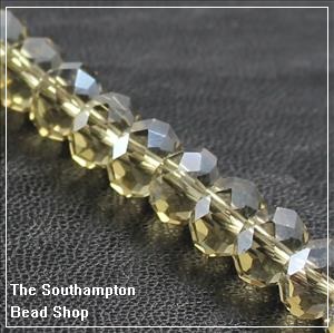Chinese 6x8mm Rondelle - Smoky Quartz